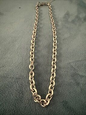 Silver Tone Chunky Chain Necklace